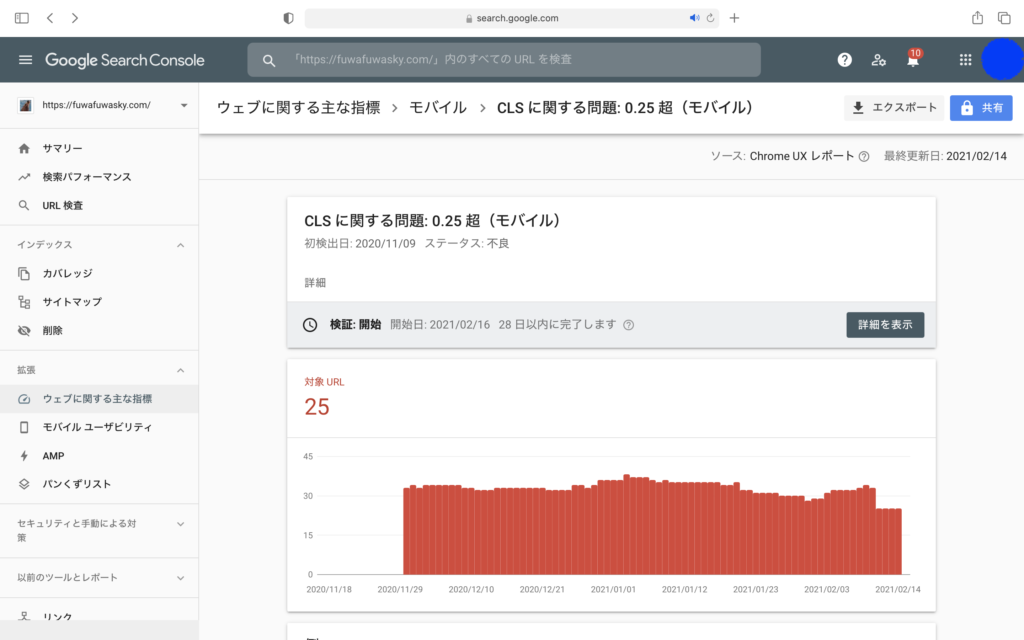 原因はカルーセルにある!「CLSに関する問題:0.25超(モバイル)」